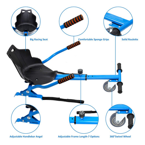 Hoverboard Con Asiento De Kart Para Aeropatineta De Dos Rued