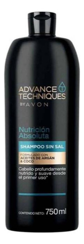 Shampoo Hidratación Avon Nutrición Absoluta Sin Sal 750ml