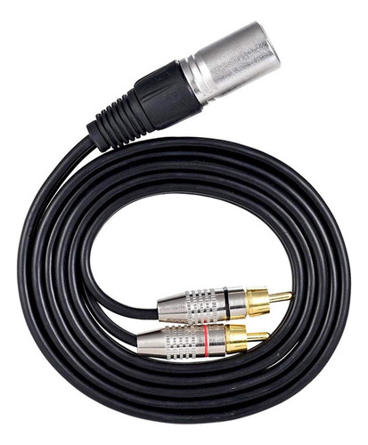 Cable Conector De Audio Estéreo 1 Xlr Macho A 2 Rca Macho 1