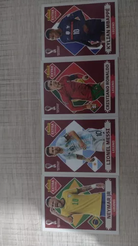 Figurinhas Extras: Bordo - Cr7 - Neymar - Messi - Mbappe