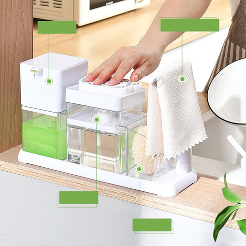 Dispensador De Jabón Para Platos Bandeja De Drenaje Para