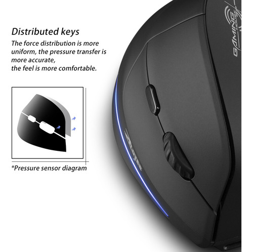 Mouse Vertical Inalámbrico F-35, Ergonómico, Recargable