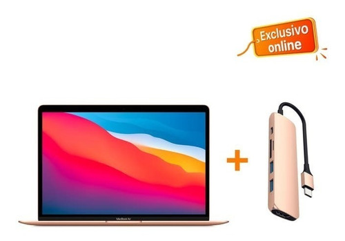 Macbook Air Gold 256gb + Adaptador Multipuerto Satechi Slim