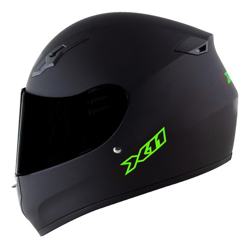 Capacete X11 Trust Pro Shadow Hvz Preto Fosco Neon