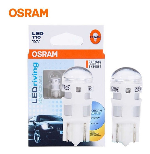 Led Osram W5w Cool White 6000k T10 - Pack X 2