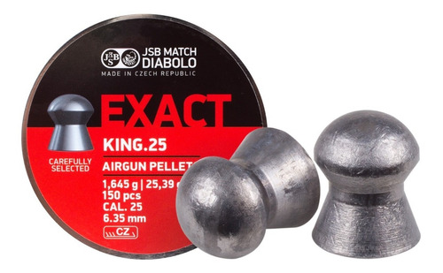 Balines Cometa Jsb Exact King 6,35 Mm 25,4 Grains 150 U