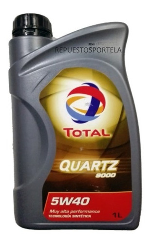 Aceite 5w 40 Sintetico Total Quartz 9000 Nafta Diesel 1lt