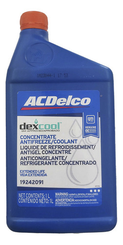 Anticongelante Naranja Acdelco Dex-cool Concentrado 1l