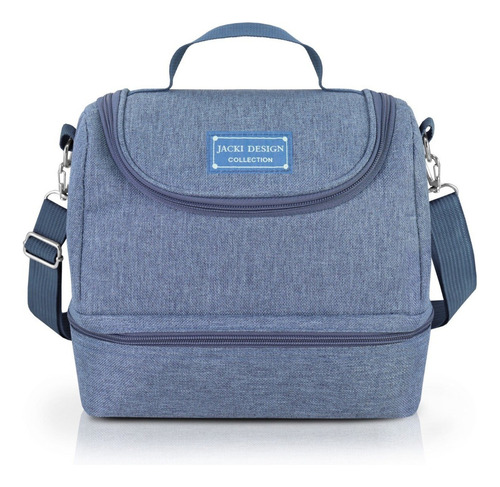 Bolsa Térmica Lancheira P/ Marmita Academia Fitness Passeios Cor Azul