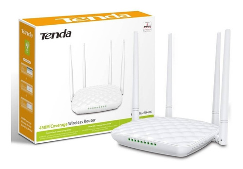 Imagen 3 de 7 de Router Wifi Tenda Fh456 300 Mbps 4 Antenas Wireless