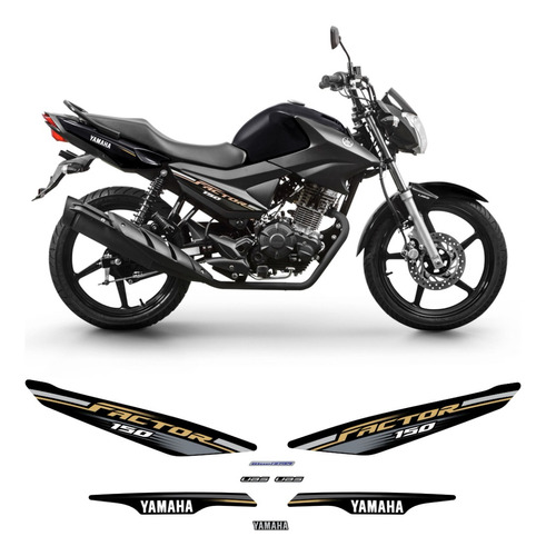 Kit Completo Adesivos Yamaha Ybr Factor 150 2019 Ed Preta