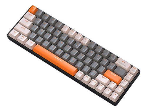 Teclado Mecânico Para Jogos K68 Ergonômico Sem Fio Para Pc