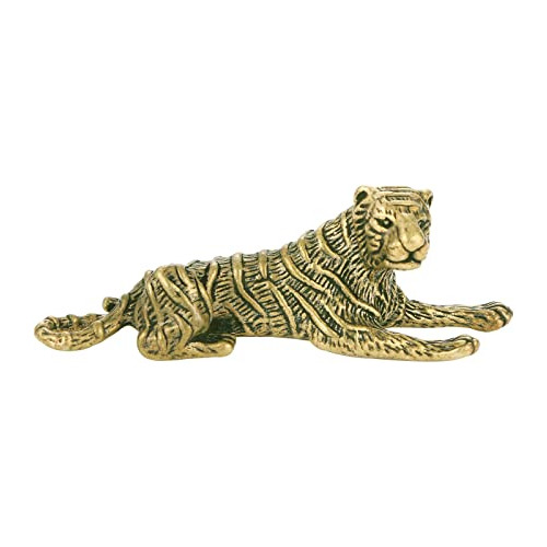 Escultura Tigre Miniatura Vintage Ornamento Decorativo Hogar