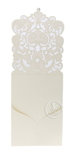 50 Invitaciones Corte Laser Modelos Bifold V 13x18cm Mates