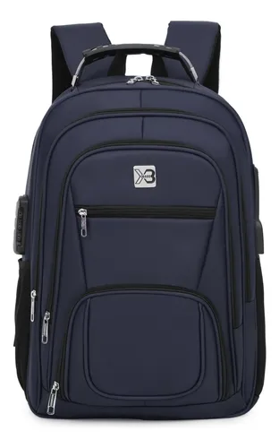 Mochila Anti Furto Notebook Impermeável Cabo De Aço Usb/fone