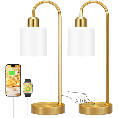Lámparas De Computadora De Oro Blanco Para Oficina En Casa,