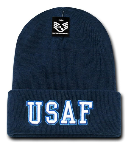 Gorro Largo Militar Con Texto Fuerza Aérea Rapiddominance