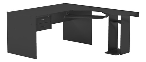Escritorio Puesto De Trabajo Oficina 2 Caj 150cm 18mm 915 Negro
