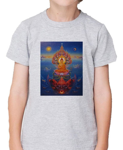 Remera De Niño Buda Mantra Meditacion Yoga Sol Mar