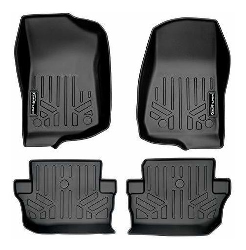 Tapetes - Maxliner Custom Fit Floor Mats 2 Row Liner Set Bla