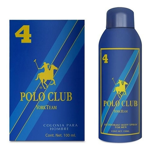 Colonia Polo Club York Team 100ml + Desodorante 150ml.