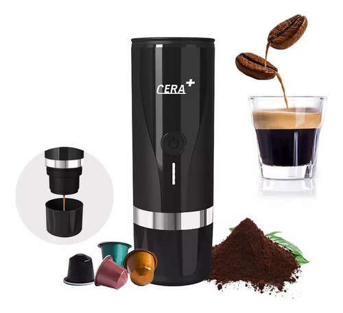 Cera+ - Máquina De Café Espresso Portátil Pcm01 Negro
