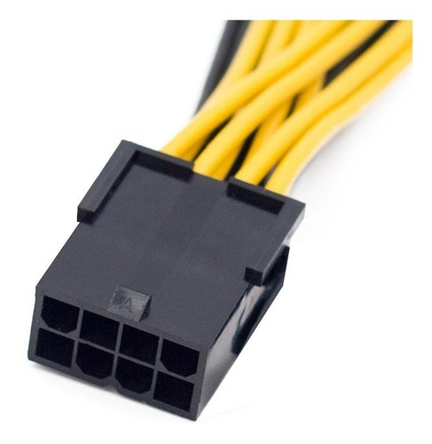 Imagem 3 de 5 de Cabo Adaptador Energia Cpu 8 Pin Para 8 Pinos 4+4 20cm Fonte
