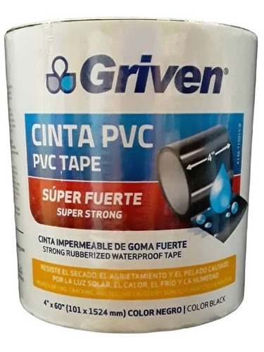 Cinta Impermeable De Goma Fuerte 1,50m Marca Griven  