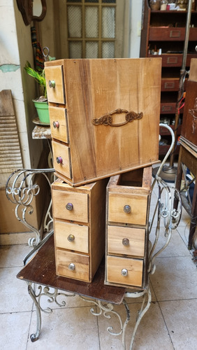 Antiguas Cajoneras Triples De Máquinas De Coser Singer (Usado)