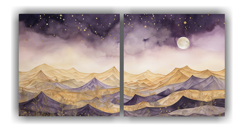 40x20cm Cuadros Decorativos Paisaje Montaña Elegante Canvas