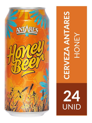 Cerveza Antares Honey 473ml. Lata Pack X 24 - Artesanal