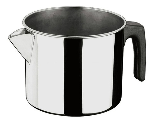 Caneca Leiteira Aço Inox Alça, Bico Fervedor 1 Litro Zanella Cor Prateado