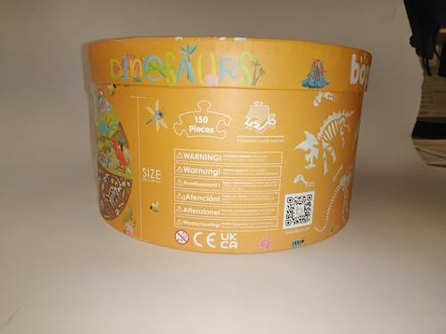 Boppi Dinosaurios Rompecabezas Redondo Con Tarjeta 100% Reci