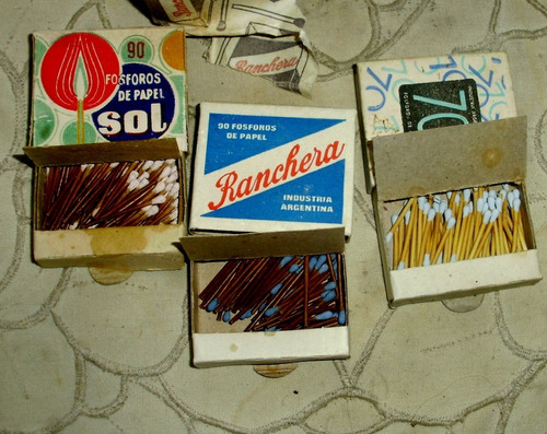 1 Una Caja Fosforos Antiguos Papel  -ranchera 70 O Sol 