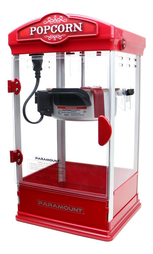 Máquina de palomitas Paramount P-80 roja 480W