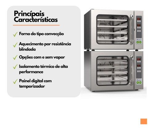 Forno C/ Vapor Turbo Convecção Miniconv Prática