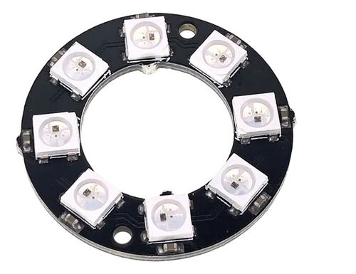 Módulo Anel Led Rgb 5050 Ws2812 Endereçável 8 Leds / Bits Nf