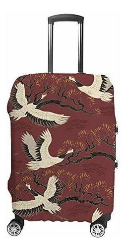 Maleta - Kuizee Luggage Cover Suitcase Cover Cranes Birds T