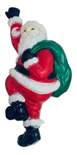 Santa Claus De Pared Figura Navideña 90cm Machuka Con Luz