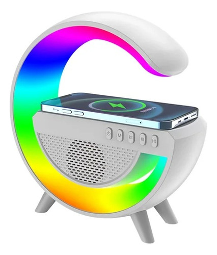 Lámpara Luces Rgb + Altavoz Bluetooth + Cargador Inalámbrico