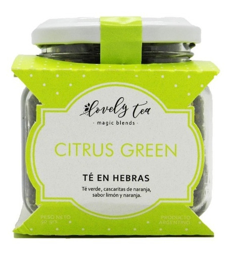 Té En Hebras Citrus Green Frasco X50 Gr - Lovely