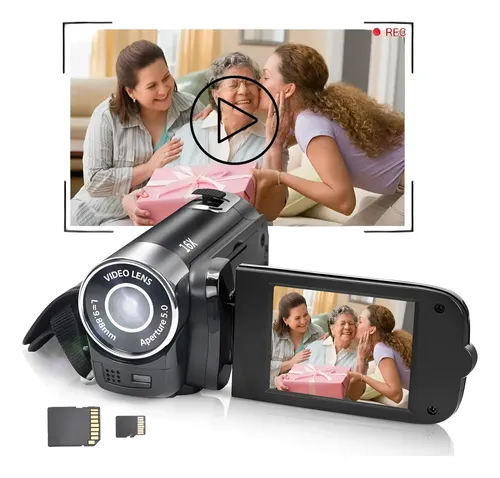 Camera Handycam Filmadora Zoom 16x + Cartão De Memória 32g | Frete