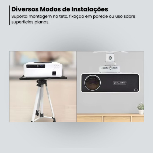 Projetor Data Show Touyinger Q9a 7000 Lumens Full Hd Espelhamento Bluetooth Wifi Cor Branco Branco