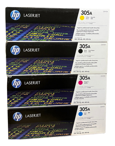 Paq 4 Pzas Toner Hp 305a Cyan / Magenta / Yellow / Negro