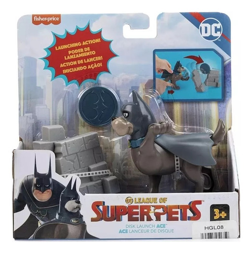 Fisher Price Dc Super Pets Ace Lanzador De Disco