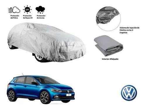 Lona Gruesa Felpa Impermeable Cubre Auto Vw Polo Gti 2022 , (Usado)