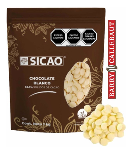 Chocolate Blanco Sicao 1 Kg Reposteria Barry Callebaut