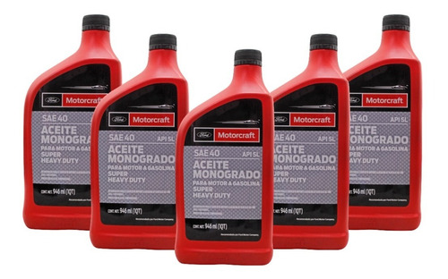 Kit 5 Aceites Monogrado Sae40 Motorcraft 946ml