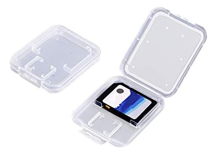 10 Fundas De Plástico Transparente Para Tarjetas De Memoria