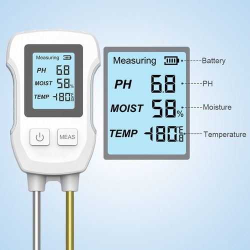 Medidor De Ph Y Temperatura Del Suelo 3 En 1 Para Plantas De